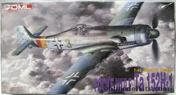 DML 1/48 Focke-Wulf Ta-152 H-1 Master Series - Plus Eduard PE Detail Set And Eduard Mask, 5501 plastic model kit